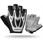 Gants de cyclisme demi - doigts rockbros - noir rflchissant - taille m - 2xl