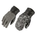 Gants hiver optimiz g352 - noir / gris - 3xl - paume en cuir de ch�vre et renfort gel - imperm�able et ...