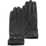 Isotoner gants tactiles en cuir de chèvre pleine fleur - doublés polaire noir homme Isotoner gants tactiles en cuir de chèvre pleine fleur - doublés polaire noir homme