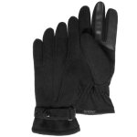 Isotoner gants tactiles en polaire recycl�e noir homme