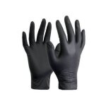Gants jetables hyper nitrile - hyper - lot de 50 - noir