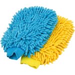 Gant de lavage en microfibre de chenille souple surchoix pour la voiture lot de 2 bleu et jaune.