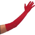 Gants longs rouges 56cm - ptit clown - accessoire de dguisement pour halloween ou nol