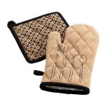 Gant & manique coton cuisiline 28cm beige