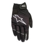 Gants de moto en cuir alpinestars atom noir - blanc
