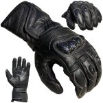 Gants moto de cuir noir racing de proanti homologu� ce