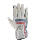 Gants moto �t� cuir helstons jeff 4ways - beige(bleu / rouge - taille 12