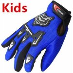Gants de moto dété à doigts complets pour enfants bleu Gants de moto dété à doigts complets pour enfants bleu