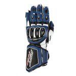 Gants moto racing cuir rst tractech evo 4 - bleu / blanc / noir - 2xl