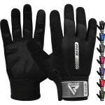 Gants de musculation rdx  doigts complets - noir - pour crosstrainning et gymnastique