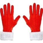 Gants de pre nol avec bordure pelucheuse u - widmann - adulte mixte rouge
