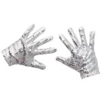 Gants � sequins - argent - la paire