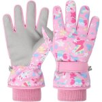 Gants de ski enfants - marque - mod�le - chaud hiver coupe - vent - rose