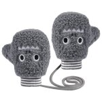 Gants de ski pour enfants - zgeer - dinosaures - cachemire - tricot extensible - doublure en polaire