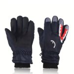 Gants de ski enfants - zgeer - moufles de ski - imperméable - respirant - noir Gants de ski enfants - zgeer - moufles de ski - imperméable - respirant - noir
