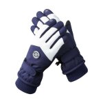 Gants de ski homme - cran tactile - velours pour la chaleur - impermables et antidrapants - bleu / ...
