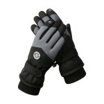 Gants de ski homme - cran tactile - velours pour la chaleur - impermables et antidrapants - noir / ...