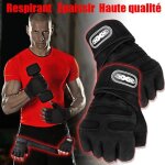 Gants de sport fitness - protection paume forte - soutien au poignet - xl - noir