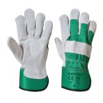 Gants de travail en cuir bovin portwest docker premium - vert Gants de travail en cuir bovin portwest docker premium - vert