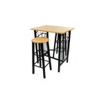 Gars ensemble table � manger table haute de bar avec 2 tabourets (7784)