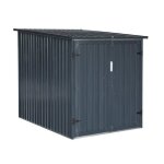 Abri à vélo. rangement 2 vélos. gris en acier galvanisé. l 142 x p 198 x h 157 cm Abri à vélo. rangement 2 vélos. gris en acier galvanisé. l 142 x p 198 x h 157 cm