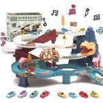Garage voiture enfants jouet dinosaure circuit voiture avec 8 mini - voitures jouet de piste cadeau enfant ...
