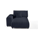 Garance - module dassise mridienne gauche - en velours ctel - bleu nuit