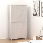 Vidaxl garde - robe hamar blanc 89x50x180 cm bois massif de pin 340481