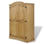 Garde - robe - vidaxl - gamme corona - pin massif cir - 2 portes