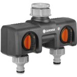 Gardena s�lecteur darrosage 2 voies ? double sorties d?eau ind�pendantes ? connexion unique gardena ? ...