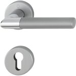 Garniture de porte hoppe lecce en aluminium anodis� bi - couleur - cl� en i - 3895284