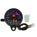 Garosa compteur kilom�trique dc 12v universel moto led r�tro - �clairage double odom�tre compteur de ...