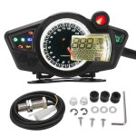 Garosa compteur de vitesse et compte - universel dc12v pour moto atv utv