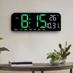 R�veil num�rique - garosa - grand �cran led - luminosit� r�glable - double alarme - temp�rature affich�e ...