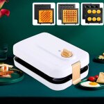Gaufrier multifonction 3 en 1 joulli croque monsieur sandwich gaufre grill et gaufrier antiadhsif grande ...