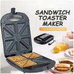 Gaufrier multifonction - prumya - maker sandwich - 1200w - antiadhsif - compact