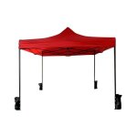 Gazebo pliante rouge - mobili rebecca - 3x3 - système douverture facile - avec poids et étui Gazebo pliante rouge - mobili rebecca - 3x3 - système douverture facile - avec poids et étui