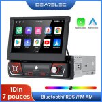 Autoradio gearelec 1 din 7 pouces avec carplay android auto gps navigation wifi bluetooth rds fm am 2 ...