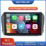 Gearelec autoradio 10. 1 pouces android pour peugeot 2008 2012 - 2018 avec carplay andriod auto gps navigation ...
