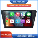 Gearelec autoradio 10. 1 pouces android pour peugeot 408 2014 - 2020 avec carplay andriod auto gps navigation ...