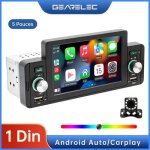 Gearelec autoradio 5 pouces avec carplay android auto lecteur mp5 + cam�ra de recul support mirror link ...
