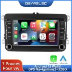Autoradio 7 pouces pour vw android 13 avec carplay android auto gps navigation wifi bluetooth rds - gearelec ...