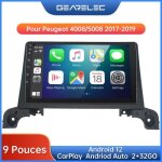 Gearelec autoradio 9 pouces android pour peugeot 4008 / 5008 2017 - 2019 avec carplay andriod auto gps ...