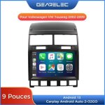 Gearelec autoradio 9 pouces android pour volkswagen vw touareg 2002 - 2009 avec carplay andriod auto ...