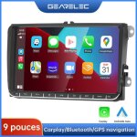 Autoradio gearelec 9 pouces pour vw avec carplay android auto navigation gps wifi bluetooth fm radio ...