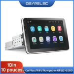 Gearelec autoradio android 10 pouces avec carplay �cran tactile rotatif � 360 degr�s 2 + 32go wifi gps ...