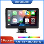 Gearelec autoradio cartouche carte sans fil portable 7 pouces carplay radio �cran tactile casque bluetooth ...