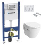 Geberit - pack wc bati - support geberit duofix + cuvette suspendue vitra s50 avec bride + abattant soft ...
