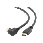 C�ble hdmi gembird 3m (cc - hdmi490 - 10) - noir - connecteur � 90� - hdmi 1. 4 - certification ce rohs ...
