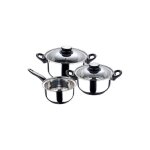 Batterie de cuisine - generique - sg - 8170 - acier inoxydable - 5 pi�ces - compatible induction